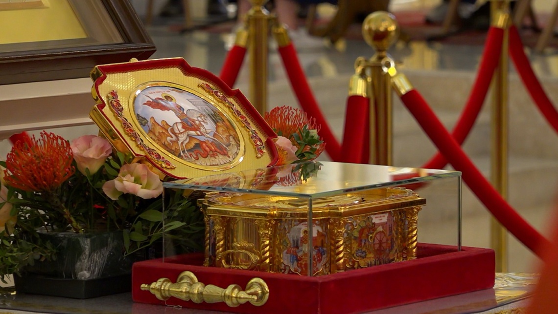 В Пензу доставили ковчег с частицей мощей великомученика Георгия Победоносца