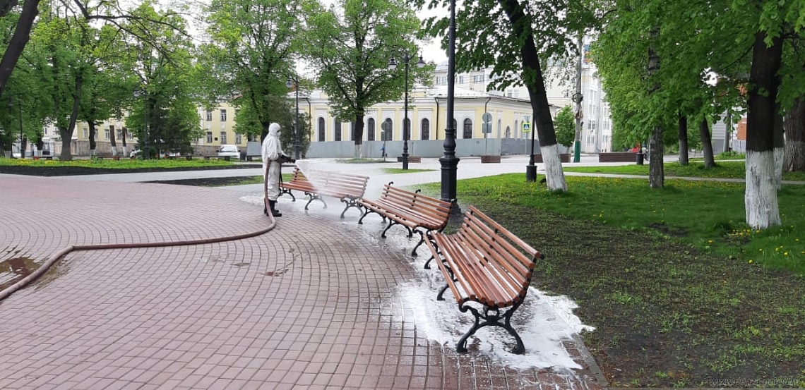 В Пензе продезинфицировали общественные пространства