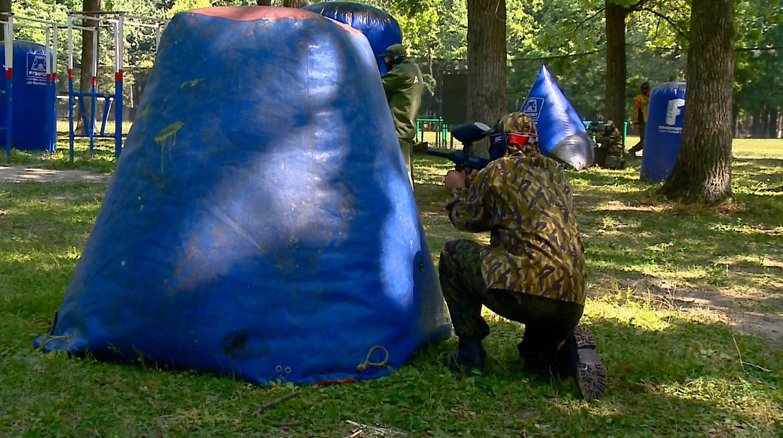 Участники военно-патриотических сборов «Гвардеец» приняли участие в соревнованиях по пейнтболу