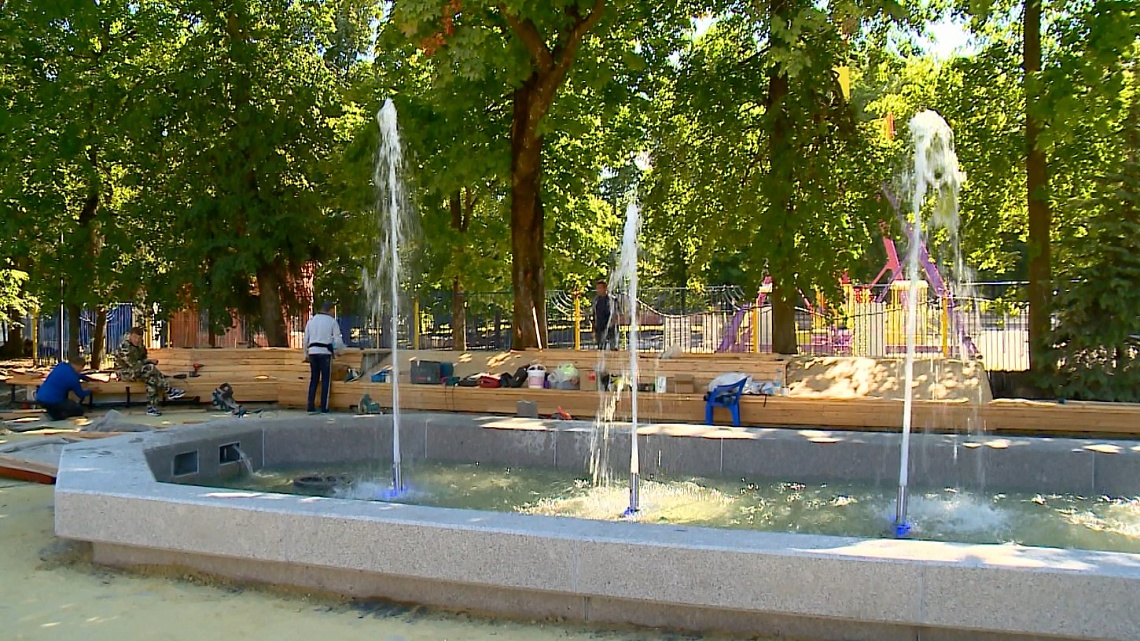В центральном парке культуры и отдыха имени В. Г. Белинского сегодня прошел пробный запуск фонтана