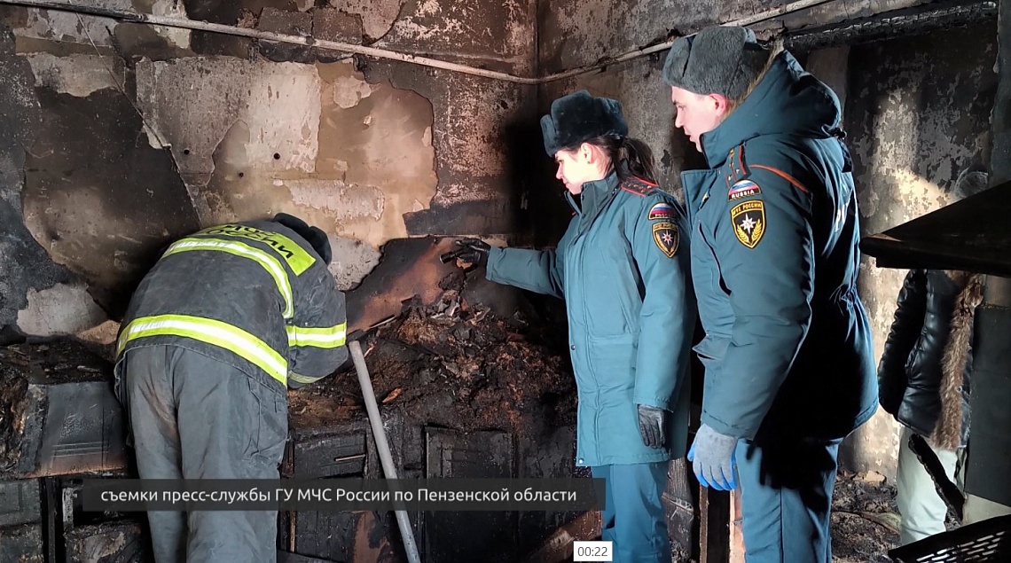 В Пензенской области при пожаре в частном доме погибли двое мужчин