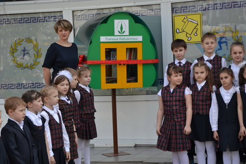 В Пензе в многопрофильной гимназии №13 открылась уличная библиотека